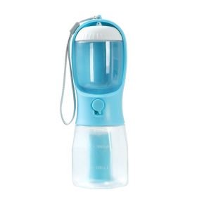 Dog Water Cup Drinking Food Garbage Bag Three-in-one Portable Small Multi-functional Pet Cups Pets Supplies (Option: 300ml Garbage Bag-Turquoise)